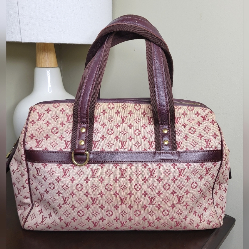 Louis Vuitton Denim Min Lin Josephine GM Bordeaux Monogram, Red